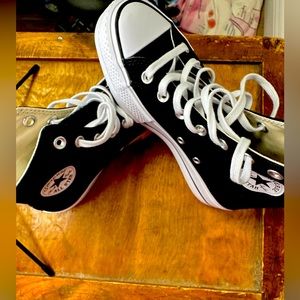 Converse Black platform high tops